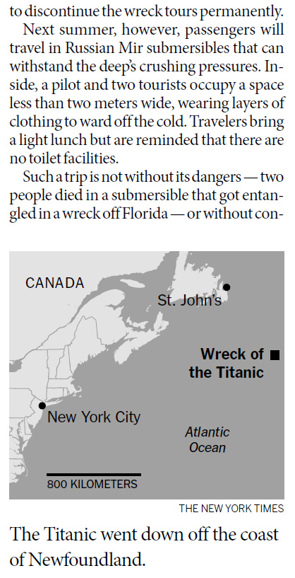 Tourists go deep (into their pockets) to see the Titanic