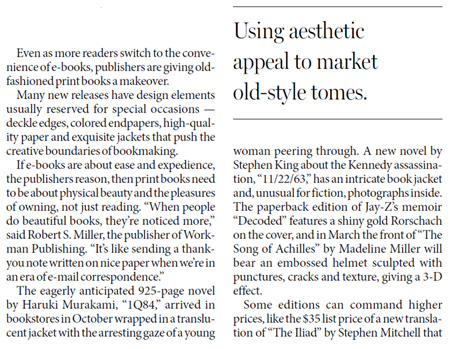 Publishers emphasize gilded covers in the era of e-books