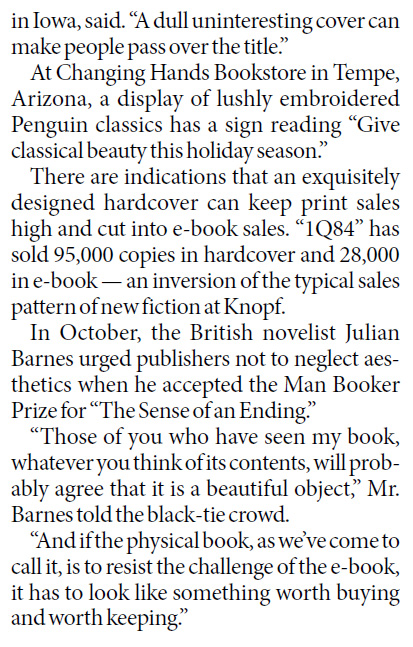 Publishers emphasize gilded covers in the era of e-books