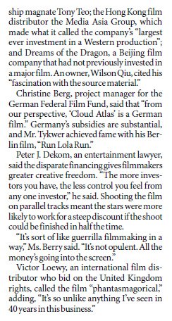 Producers take a global path to finance a film