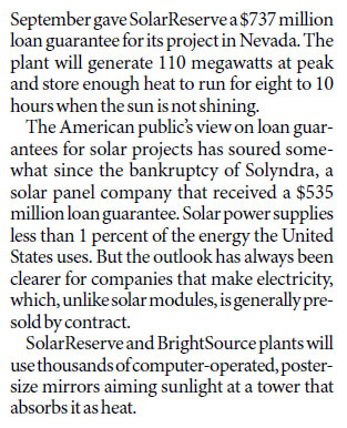 Storing the power of the sun for later use