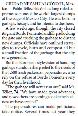 In Mexico, some see trash as treasure worth defending