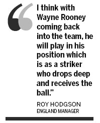 Of course Rooney will be out there