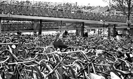A city awash in bicycles