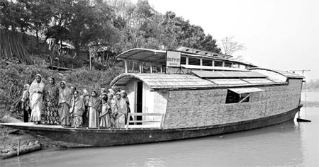 In flood-prone Bangladesh, schools that float