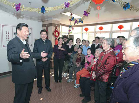 Xi joins diners for dumplings