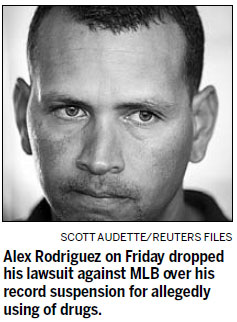 A-Rod drops his lawsuits against MLB