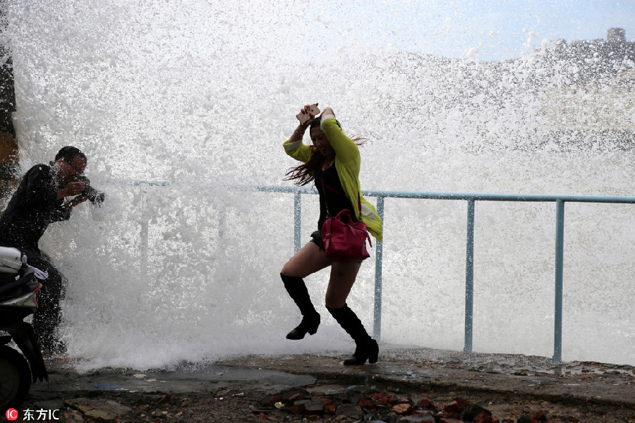 Typhoon Meranti and Malakas hit south China