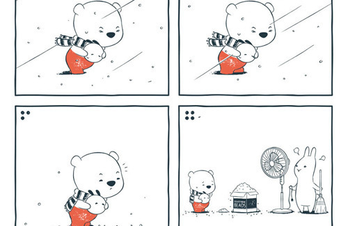 让你微笑的漫画：小熊和小兔的欢乐日常（组图）