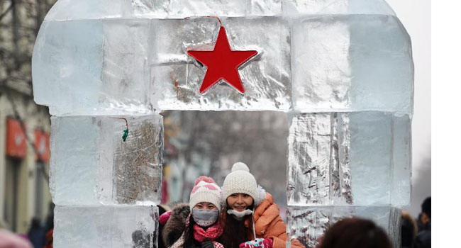 Temperature rise in Harbin brings more winter fun