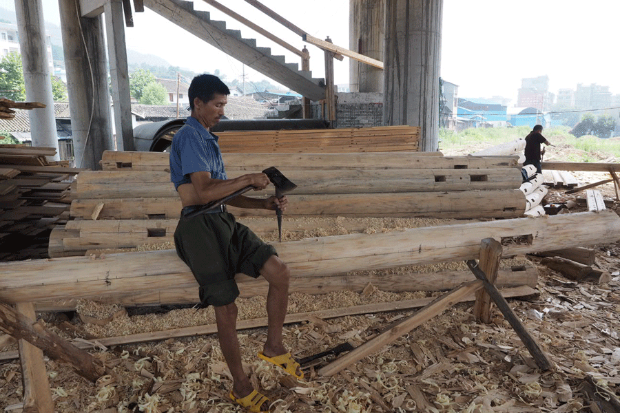 Tallest drum tower of Dong ethnic group under construction