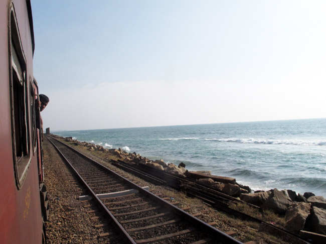 Relaxing train experience in Sri Lanka