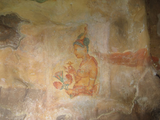 Photos: Fresco Paintings at Sigiriya Rock