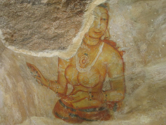 Photos: Fresco Paintings at Sigiriya Rock