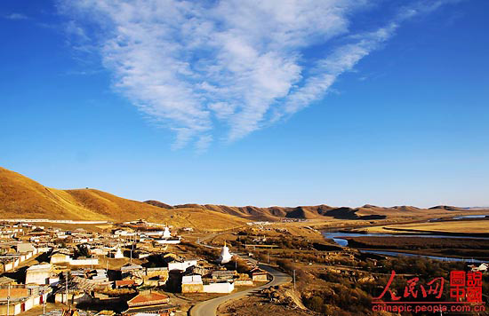 Yellow River’s beautiful scenery in Tangke