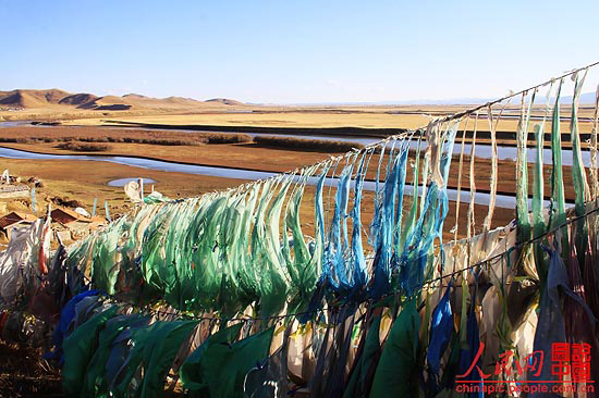 Yellow River’s beautiful scenery in Tangke