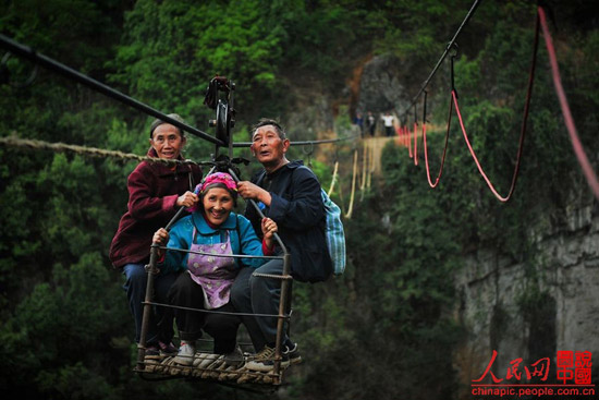 A visit to the 'Ropeway Village' in Guizhou