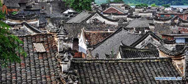 Ancient buildings in 600-year-old village in C. China