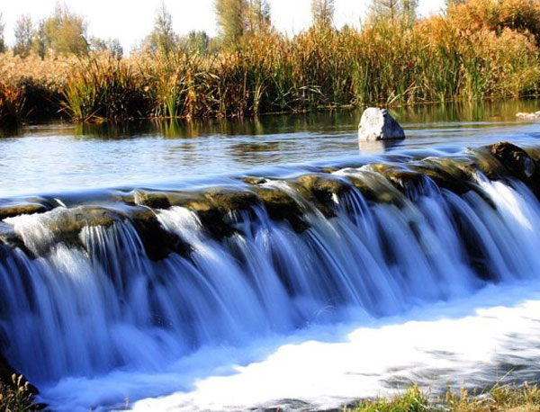 Autumn view of Zhangye National Wetland Park