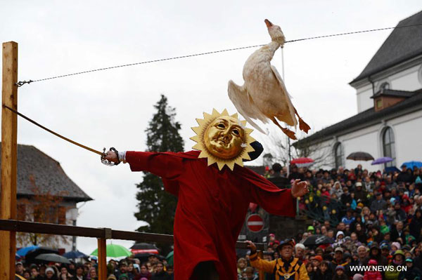 Gansabhauet held in Switzerland to mark St. Martin's Day