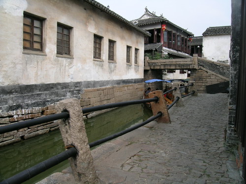 Bamboo-rail Piercing Through Stone Stakes