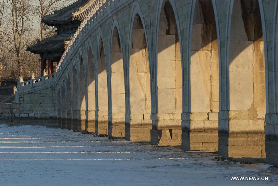 Winter scenery of Summer Palace in Beijing