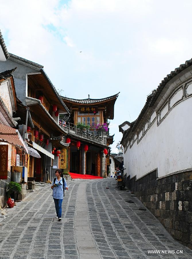 Scenery of ancient townlet Heshun in China's Yunnan