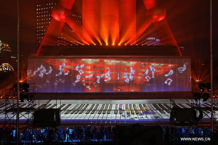 3D light show displayed in Shanghai