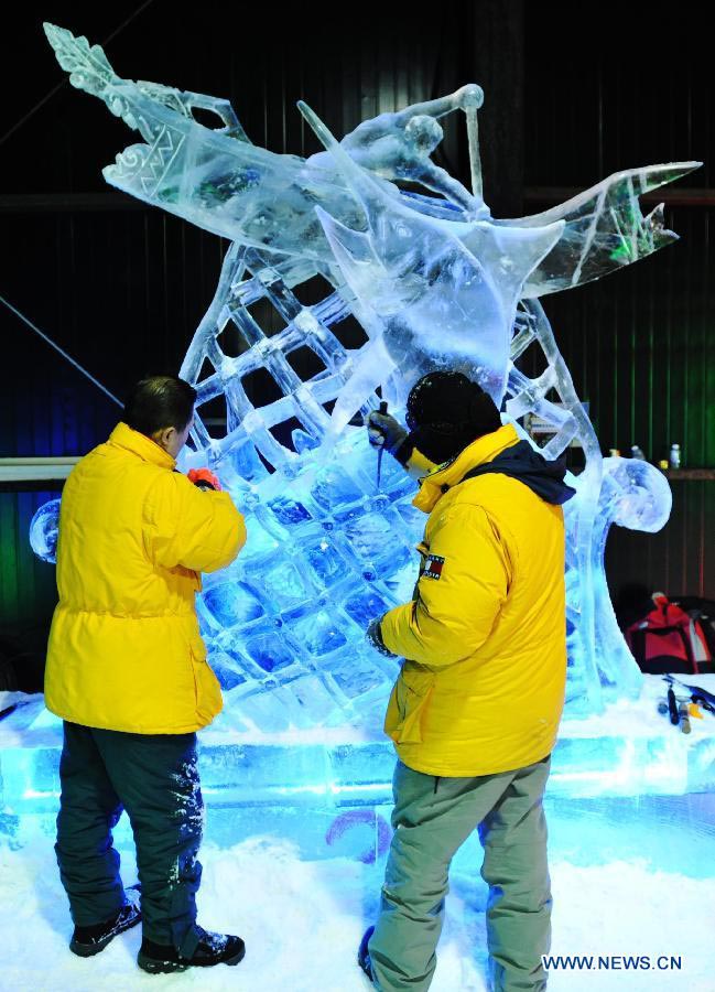 China Harbin Int'l Ice Sculpting Contest kicks off