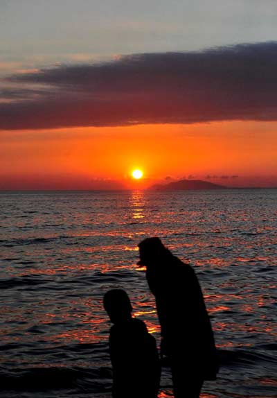 Sunset scenery in Sanya