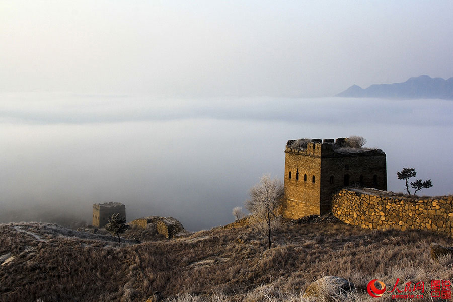 Sea of clouds in Tianqiao Great Wall