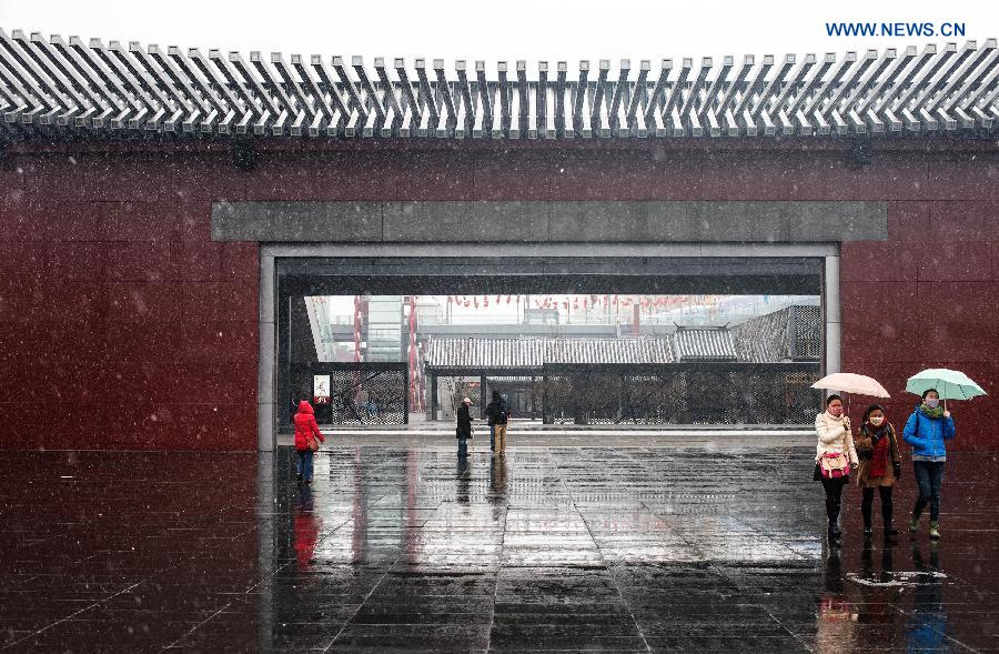 Snowfall hits Beijing amid Spring Festival