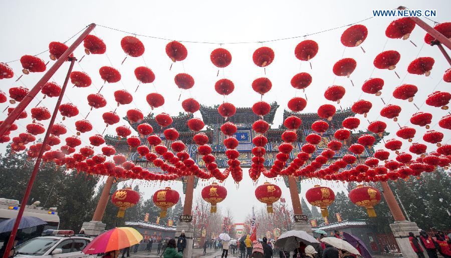 Snowfall hits Beijing amid Spring Festival