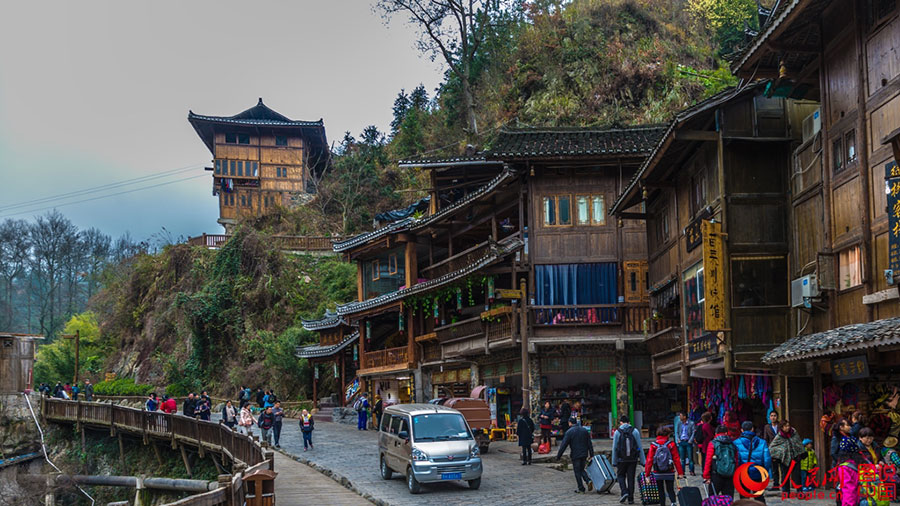 Getting close to world's largest Miao nationality village