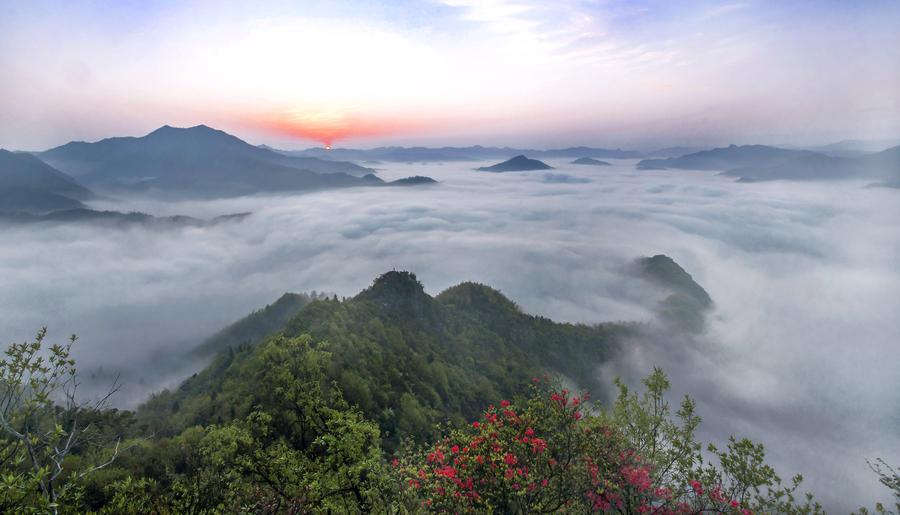 Incredible scenery of cloud-shrouded Wuji Mountain in China's Anhui