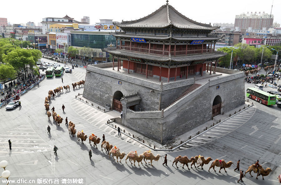 Camel caravan on the Silk Road