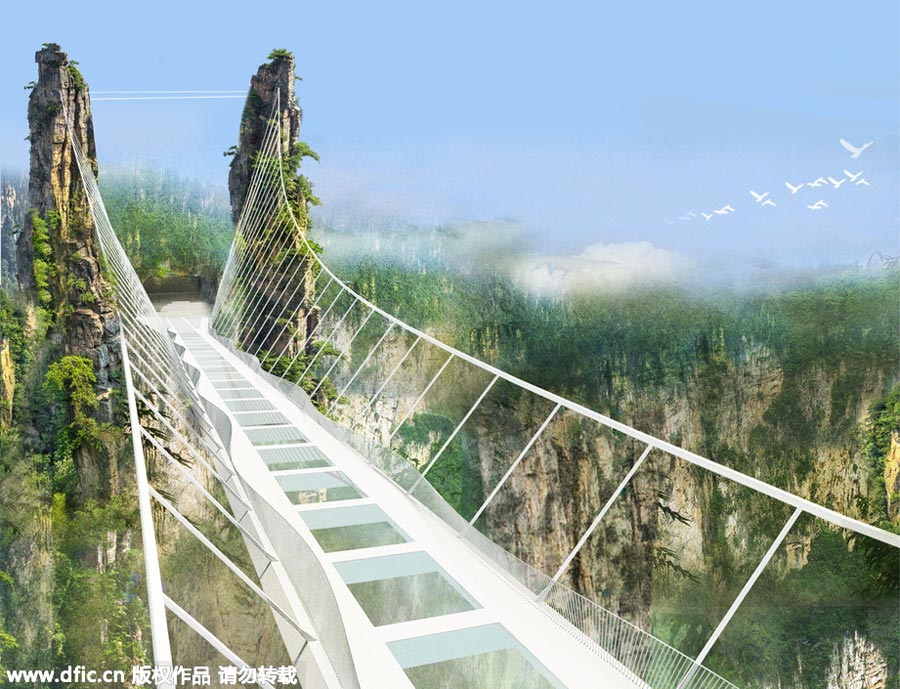 World's longest and highest glass bridge to open in China