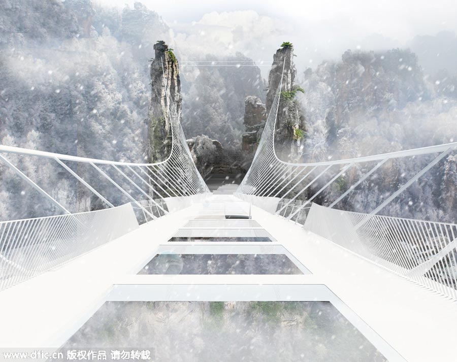 World's longest and highest glass bridge to open in China