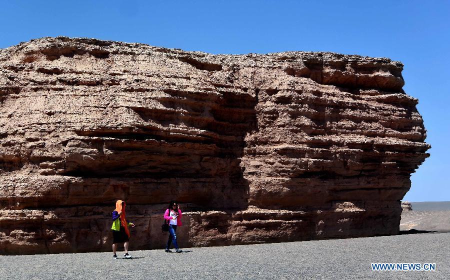 Yardang landforms at Dunhuang Yardang National Geopark