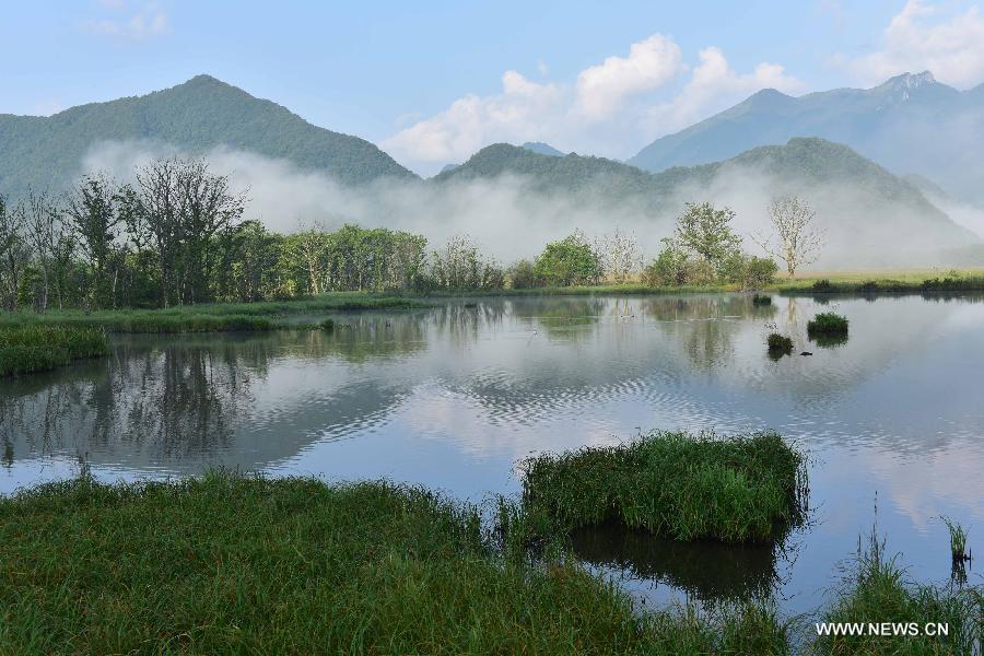 Amazing view of Dajiuhu Natiional Wetland Park in Shennongjia