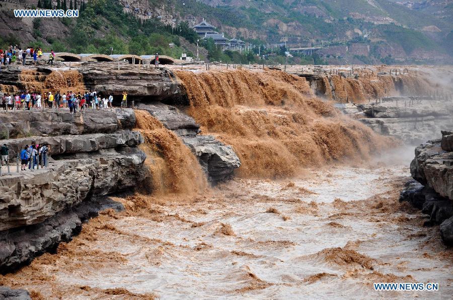 Incredible secnery of Hukou waterfall in Shanxi