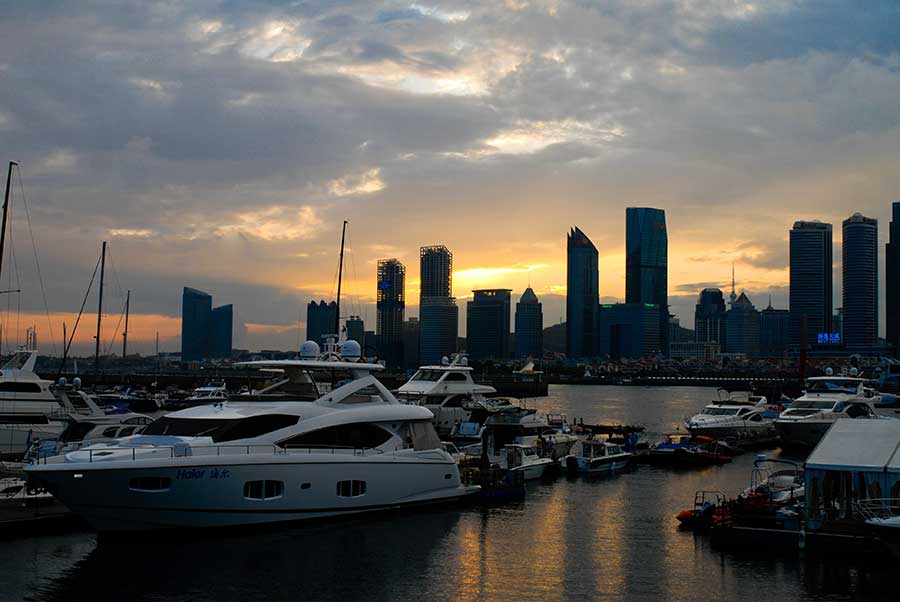 Mesmerizing sunset in Qingdao