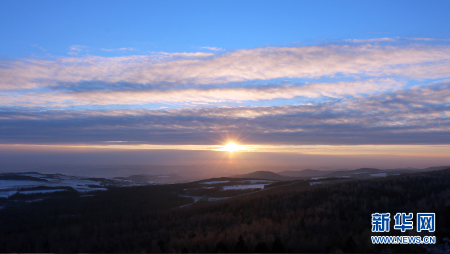 Aerial photos of first ray of sunshine in 2016