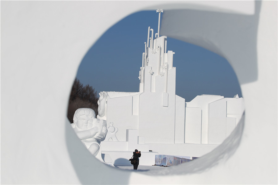Snow sculptures in Jilin that will melt your heart