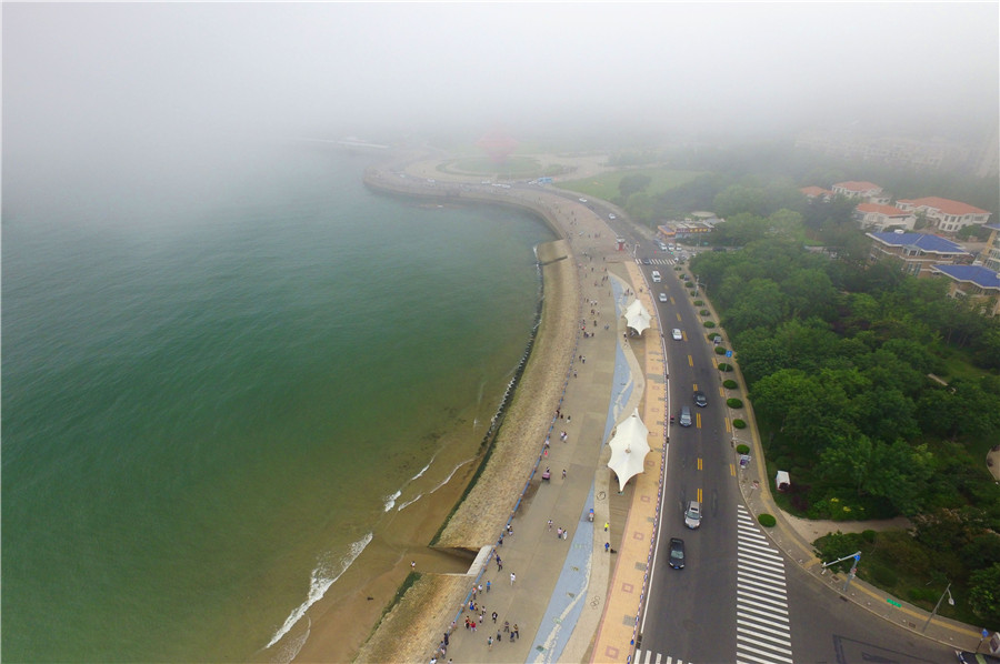 Qingdao in fog