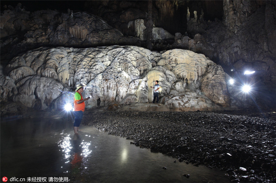 Pristine karst caves surround Guangxi village