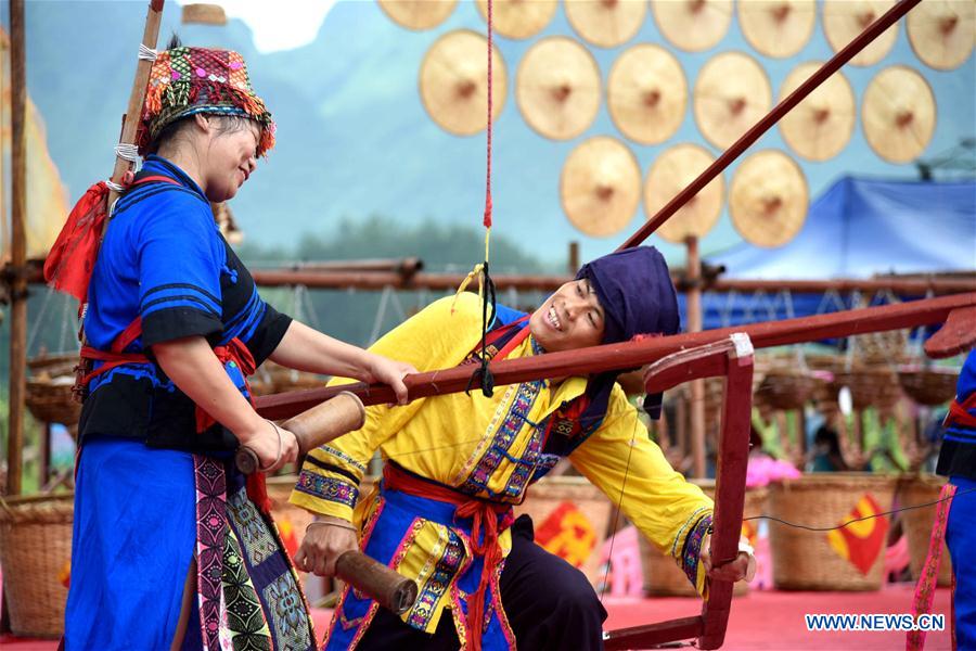 Danu Festival celebrated in Du'an, China's Guangxi