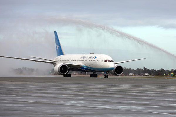East China province opens first direct air route to North America