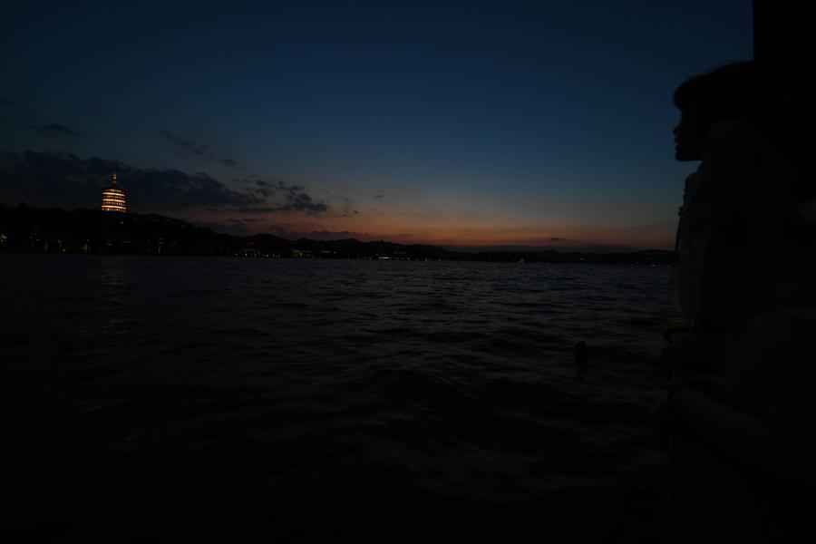 Night view of Leifeng Pagoda of West Lake in Hangzhou