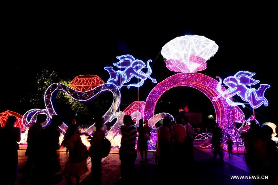 Colorful lanterns light up Liuzhou int'l water carnival in S China